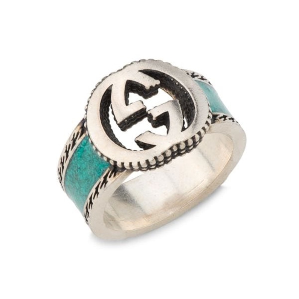 Gucci Interlocking G Turquoise Ring | Unisex | Brand New | Made in italy - Picture 5 of 5